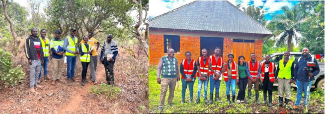 A GROUP TEAM OF RAP TEAM ON SITE AFTER VALUATION FOR COMPENSATION EXERCISE AT KABANGA AND MAHENGE